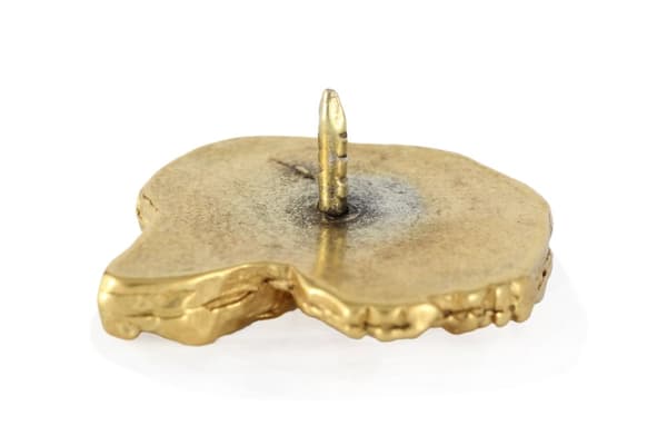 Gravhund V - broche med en hund i en dekorativ æske, elegant forgyldt nål, jakkenål fra Art-Dog