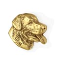 Pikkukuva 4 / 7: Rottweiler II - rintakoru koiralla koristelaatikossa, tyylikäs kullattu pinssi, Art-Dogin takkineula