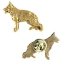Miniatyrbillede 1 af 7: Schæferhund, Alsace II - hundebroche i en dekorativ æske, elegant forgyldt nål, Art-Dog jakkenål
