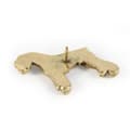 Miniatyrbillede 6 af 6: Schnauzer, Schnauzer - forgyldt nålebroche, elegant dekoration med en hund, unik nål fra Art-Dog