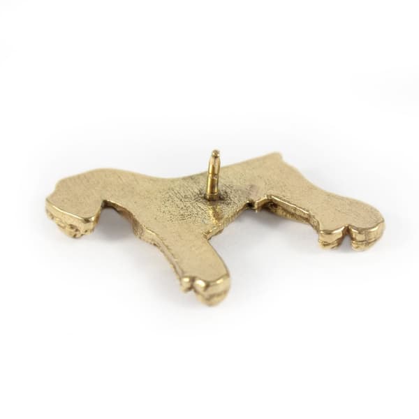 Schnauzer, Schnauzer - forgyldt nålebroche, elegant dekoration med en hund, unik nål fra Art-Dog