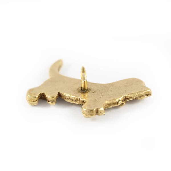 Basset Hound I - forgyldt nålebroche, elegant dekoration med en hund, unik Art-Dog-nål