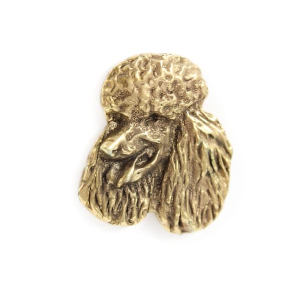 Villakoira - kullattu neularintaneula, elegantti koristelu koiralla, ainutlaatuinen Art-Dog pinssi