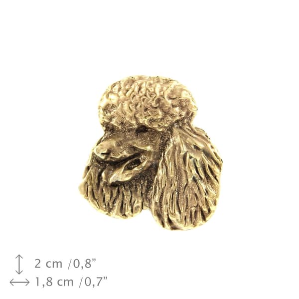 Villakoira - kullattu neularintaneula, elegantti koristelu koiralla, ainutlaatuinen Art-Dog pinssi