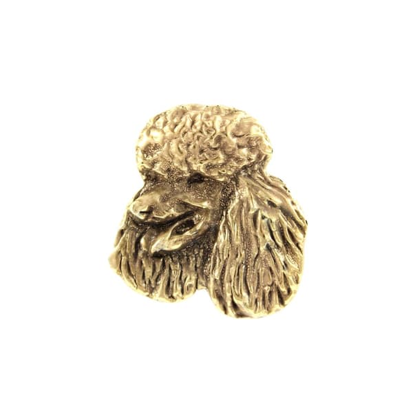 Villakoira - kullattu neularintaneula, elegantti koristelu koiralla, ainutlaatuinen Art-Dog pinssi