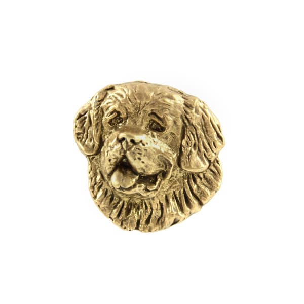 St. Bernard, St. Bernard, St. Bernard - kullattu pinnerintaneula, elegantti koristelu koiralla, ainutlaatuinen Art-Dog pinssi