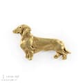 Miniatyrbillede 4 af 6: Gravhund - forgyldt nålebroche, elegant dekoration med en hund, unik Art-Dog-nål