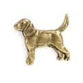 Pikkukuva 3 / 6: Beagle - kullattu pinnerintaneula, elegantti koristelu koiralla, ainutlaatuinen Art-Dog pinssi