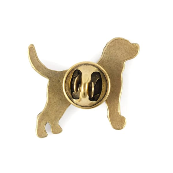 Beagle - kullattu pinnerintaneula, elegantti koristelu koiralla, ainutlaatuinen Art-Dog pinssi