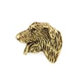 Miniatyrbillede 2 af 6: Irsk ulvehund, irsk ulvehund II - guldbelagt nålebroche, elegant dekoration med en hund, unik nål fra Art-Dog