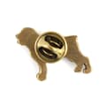 Pikkukuva 5 / 6: Rottweiler - kullattu neularintaneula, elegantti koristelu koiralla, ainutlaatuinen Art-Dog pinssi