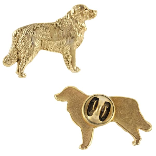 Golden Retriever - forgyldt nålebroche, elegant dekoration med en hund, unik nål fra Art-Dog