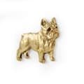 Miniatyrbillede 3 af 6: French Bulldog I - forgyldt nålebroche, elegant dekoration med en hund, unik nål fra Art-Dog