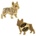 Miniatyrbillede 1 af 6: French Bulldog I - forgyldt nålebroche, elegant dekoration med en hund, unik nål fra Art-Dog