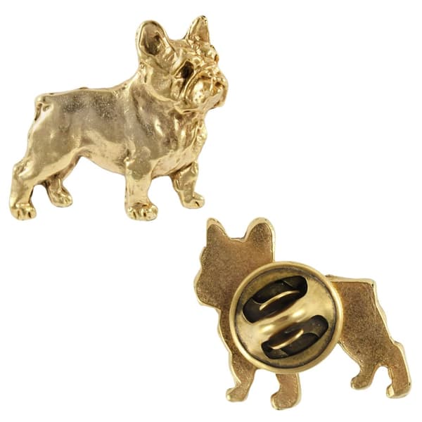 French Bulldog I - forgyldt nålebroche, elegant dekoration med en hund, unik nål fra Art-Dog