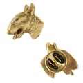 Miniatyrbillede 1 af 6: Bull terrier, Bull Terrier II - forgyldt nålebroche, elegant dekoration med en hund, unik nål fra Art-Dog
