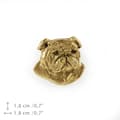 Pikkukuva 4 / 6: Englantibulldoggi, Bulldog II - kullattu pinnerintaneula, elegantti koristelu koiralla, Art-Dogin ainutlaatuinen pinssi