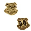 Pikkukuva 1 / 6: Englantibulldoggi, Bulldog II - kullattu pinnerintaneula, elegantti koristelu koiralla, Art-Dogin ainutlaatuinen pinssi