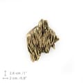 Miniatyrbillede 4 af 6: French Shepherd Briard, Berger de Brie - forgyldt nålebroche, elegant dekoration med en hund, unik nål fra Art-Dog