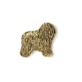 Miniatyrbild 3 av 6: Polish Lowland Sheepdog, PON I - guldpläterad nålbrosch, elegant dekoration med en hund, unik nål av Art-Dog