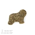 Miniatyrbild 4 av 6: Polish Lowland Sheepdog, PON I - guldpläterad nålbrosch, elegant dekoration med en hund, unik nål av Art-Dog