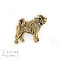 Pikkukuva 4 / 6: Shar Pei - kullattu pinnerintaneula, elegantti koristelu koiralla, ainutlaatuinen Art-Dog pinssi