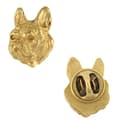 Miniatyrbillede 1 af 6: French Bulldog II - forgyldt nålebroche, elegant dekoration med en hund, unik Art-Dog-nål