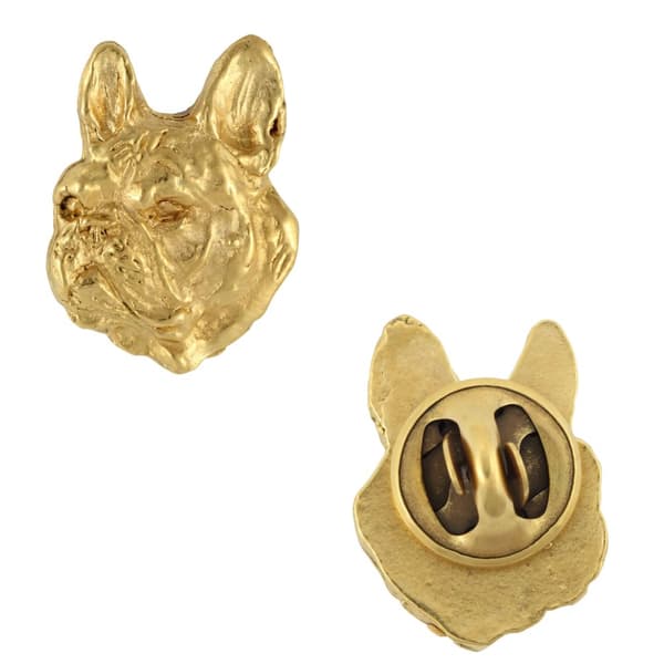 French Bulldog II - forgyldt nålebroche, elegant dekoration med en hund, unik Art-Dog-nål