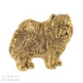 Pikkukuva 6 / 6: Chow Chow - kullattu pinnerintaneula, elegantti koristelu koiralla, Art-Dogin ainutlaatuinen pinssi