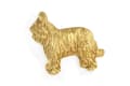Miniatyrbillede 3 af 6: French Shepherd Briard, Berger de Brie II - guldbelagt nålebroche, elegant dekoration med en hund, unik nål fra Art-Dog