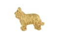 Miniatyrbillede 2 af 6: French Shepherd Briard, Berger de Brie II - guldbelagt nålebroche, elegant dekoration med en hund, unik nål fra Art-Dog