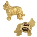 Miniatyrbillede 1 af 6: French Shepherd Briard, Berger de Brie II - guldbelagt nålebroche, elegant dekoration med en hund, unik nål fra Art-Dog