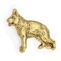 Pikkukuva 2 / 6: Saksanpaimenkoira, Alsatian II - kullattu neularintaneula, elegantti koristelu koiralla, Art-Dogin ainutlaatuinen pinssi