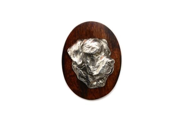 Rottweiler I - hundeudstillingsbroche, løbsnummerklip, Art-Dog hundenål