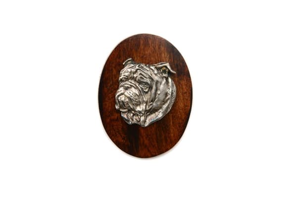 Engelsk Bulldog, Bulldog I - hundeudstillingsbroche, startnummer klip, Art-Dog hundenål