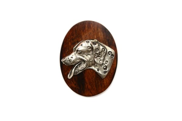 Dalmatian, Dalmatian Pointer - broche til en hundeudstilling, klip til et startnummer, pin med en hund af Art-Dog