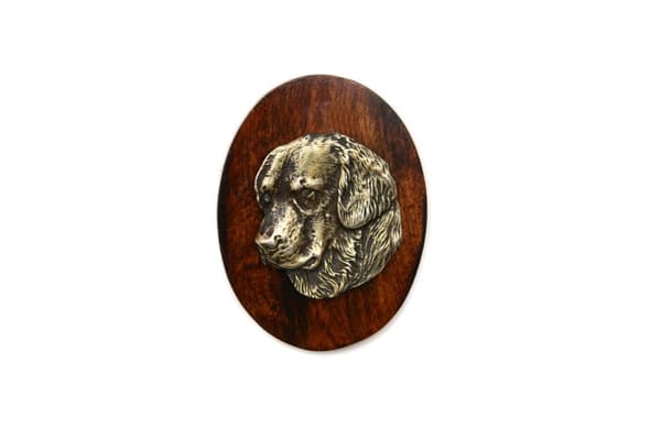 Golden Retriever - broche til en hundeudstilling, klip til et startnummer, pin med en hund af Art-Dog