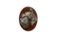 Miniatyrbillede 1 af 4: Schnauzer, Schnauzer I - hundeudstillingsbroche, startnummer klip, Art-Dog hundenål