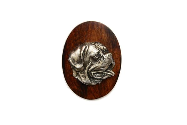 Bordeaux Dog, Dogue de Bordeaux, French Mastiff - hundeudstillingsbroche, konkurrencenummerklip, Art-Dog hundenål