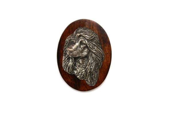 Afghan Hound I - hundeudstillingsbroche, løbsnummerklip, Art-Dog hundenål