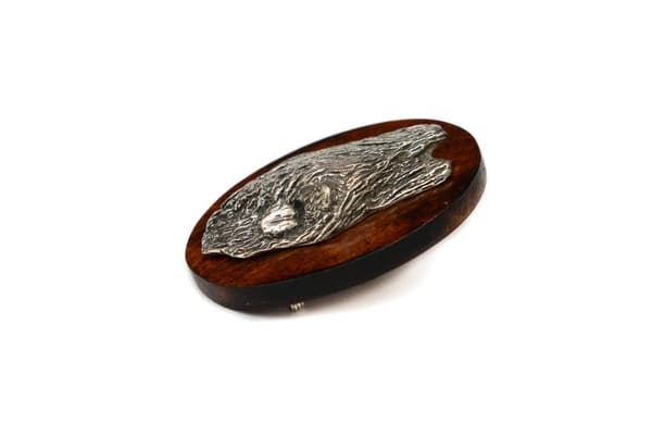 French Shepherd Briard, Berger de Brie II - hundeudstillingsbroche, løbsnummerklip, hundenål fra Art-Dog
