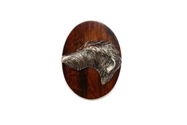 Skotsk Greyhound, Deerhound - hundeudstillingsbroche, løbsnummerklip, Art-Dog hundenål