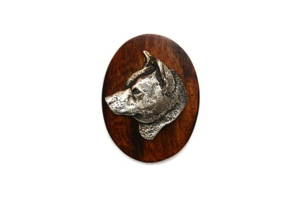 Shiba Inu - rintakoru koiranäyttelyyn, klipsi lähtönumeroon, pinssi koiran kanssa by Art-Dog