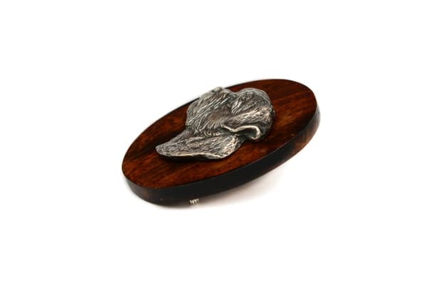 Border Terrier - broche til en hundeudstilling, klip til et startnummer, pin med en hund af Art-Dog