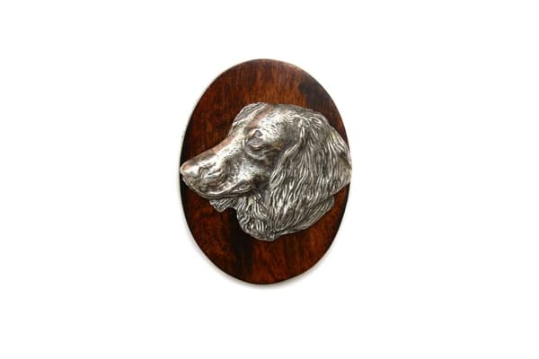 Mäyräkoira - rintakoru koiranäyttelyyn, klipsi lähtönumeroon, pinssi koiran kanssa by Art-Dog