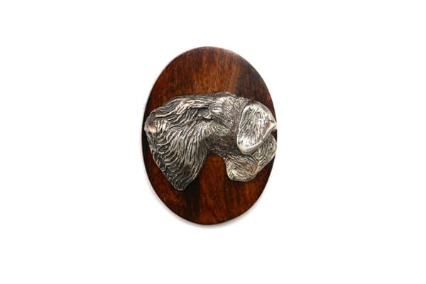 Czech Terrier, Cesky Terrier - hundeudstillingsbroche, løbsnummer klip, Art-Dog hundenål