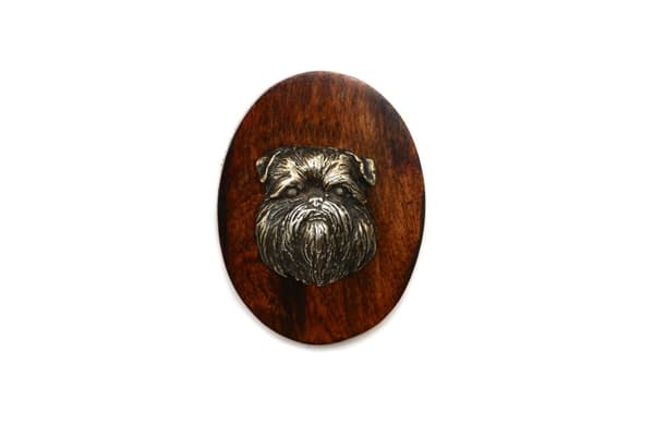 Brussels Griffon, Griffon bruxellois - hundeudstillingsbroche, startnummerklip, Art-Dog hundenål