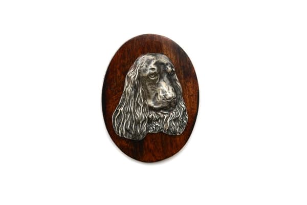 Clumber Spaniel - hundeudstillingsbroche, løbsnummerklip, hundenål fra Art-Dog