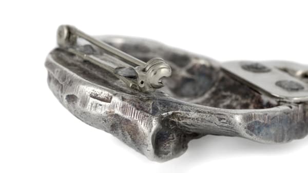 Bullmastiff, Bulmastiff - broche med clips, startnummerholder, forsølvet nål til hundeudstillinger af Art-Dog