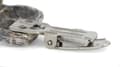 Miniatyrbillede 6 af 9: American Staffordshire terrier, Amstaff, Amstaf I - broche med clips, startnummerholder, forsølvet nål til hundeudstillinger af Art-Dog